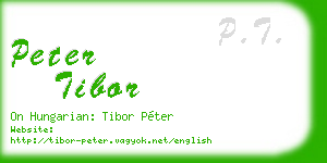 peter tibor business card